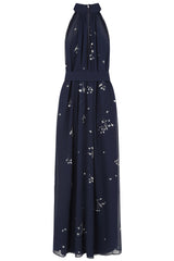 Lucille Navy Embellished Maxi Dress