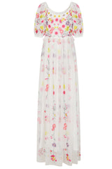 Luscinia White Floral Maxi Dress