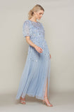 Mabel Blue Sequin Maxi Dress