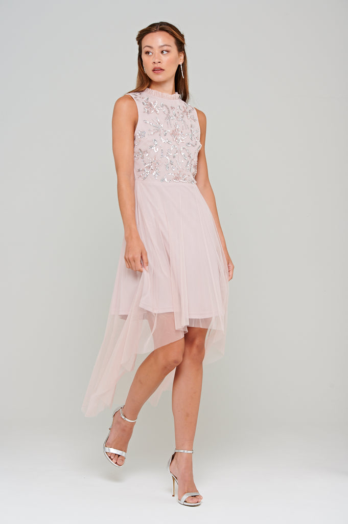 Marina Pink Embellished Dress