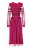 Martha Embellished Bodice Midi Dress