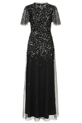 Matilda Sequin Maxi Dress in Black