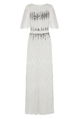 Maxine Embellished Maxi Dress in White