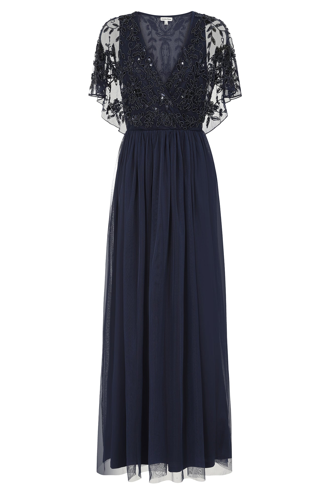 Patricia Navy Embellished Maxi Dress