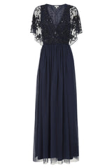 Patricia Navy Embellished Maxi Dress