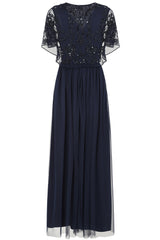 Patricia Navy Embellished Maxi Dress