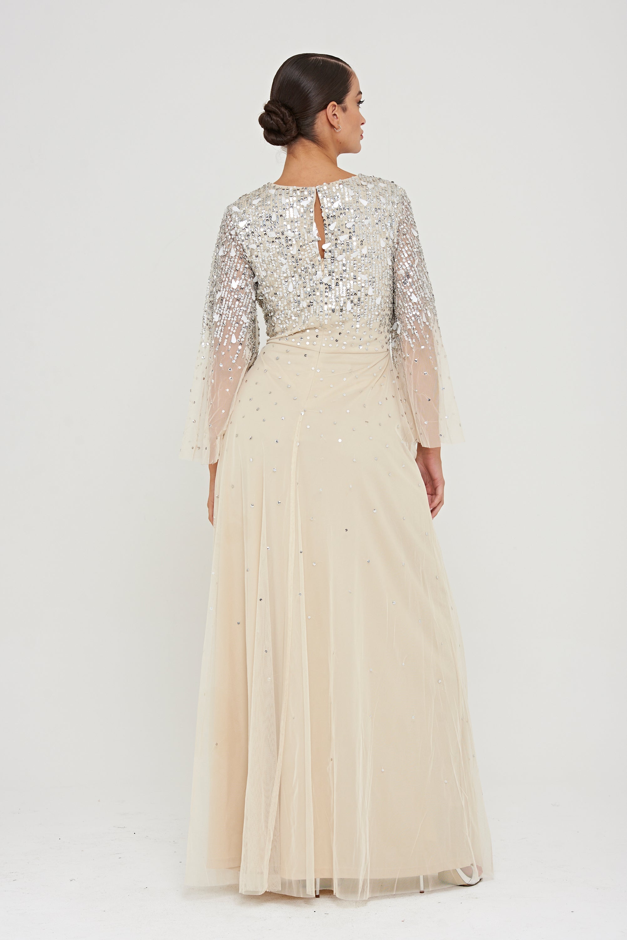 Pearl Embellished Maxi Dress