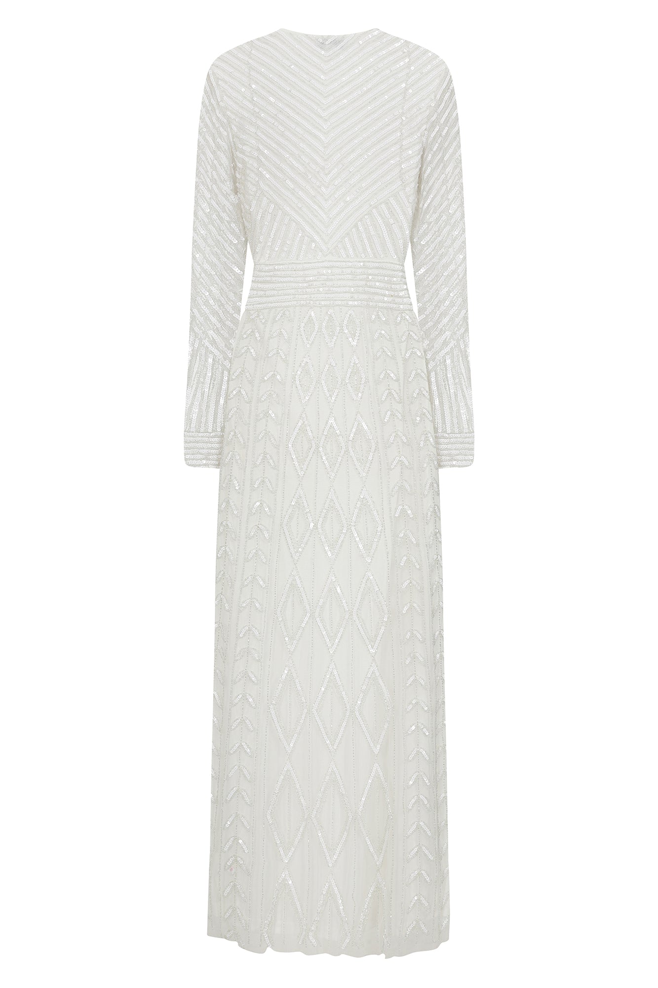 Priscilla White Embellished Maxi Dress