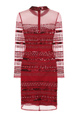 Rowan Embellished Dress - Red