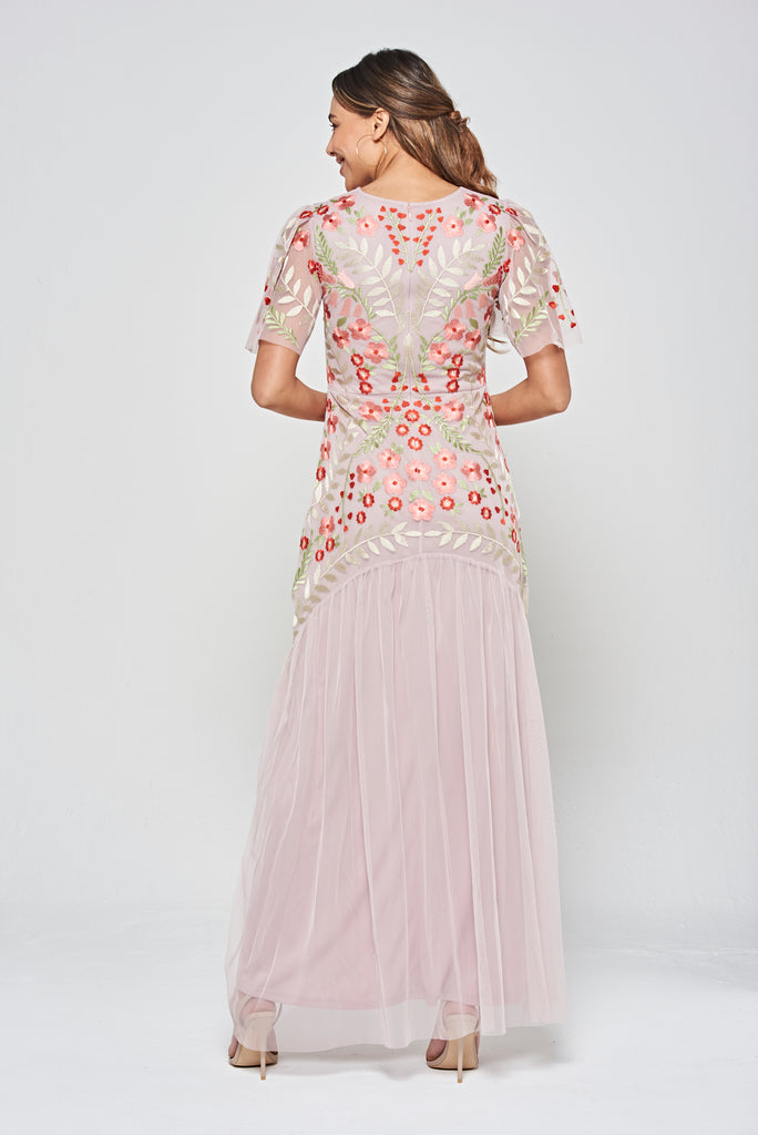Sarika Blush Floral Maxi Dress