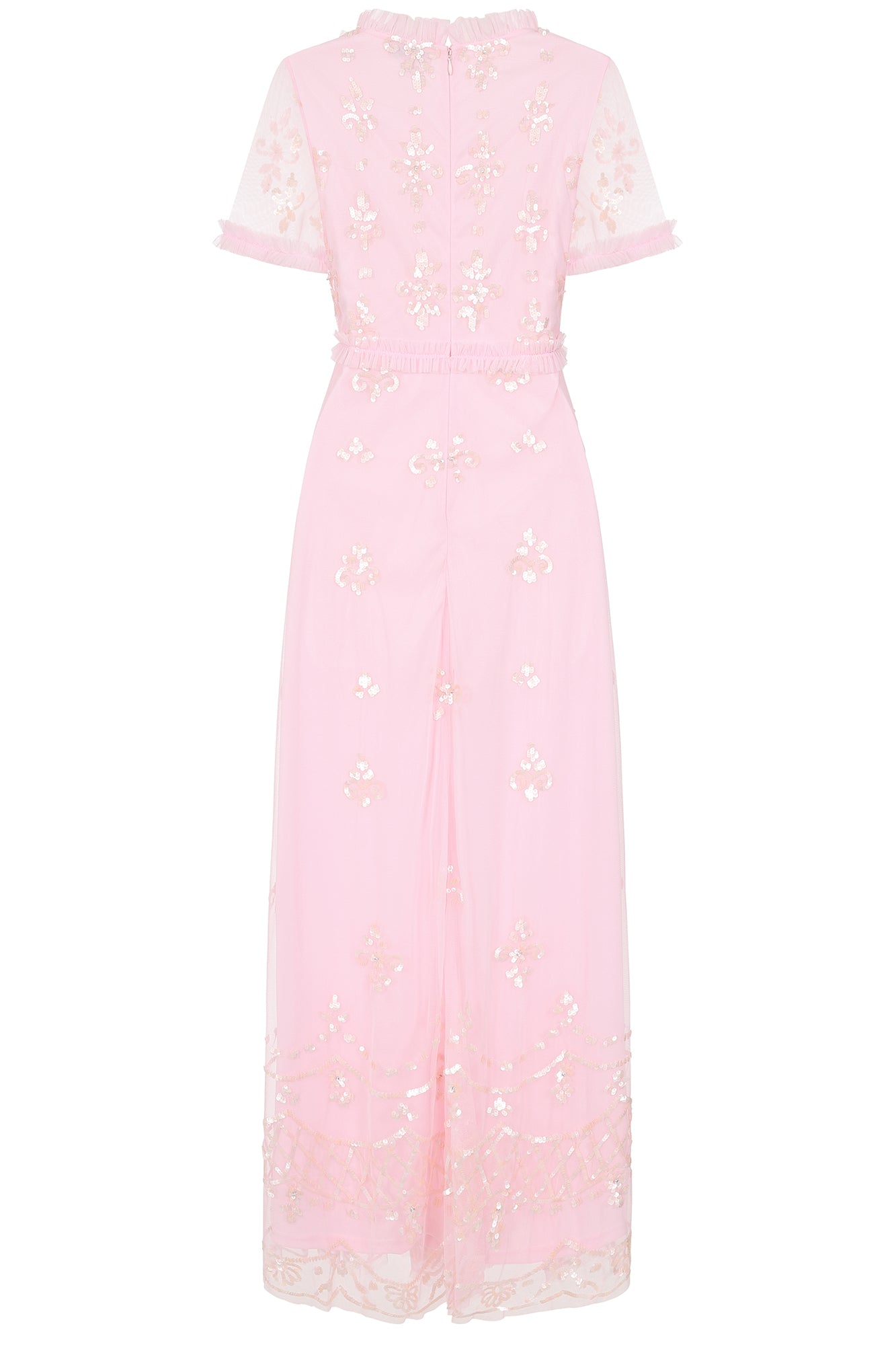 Shirley Sequin Maxi Dress in Blush Pink