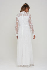 Willow Embellished Maxi Dress in White