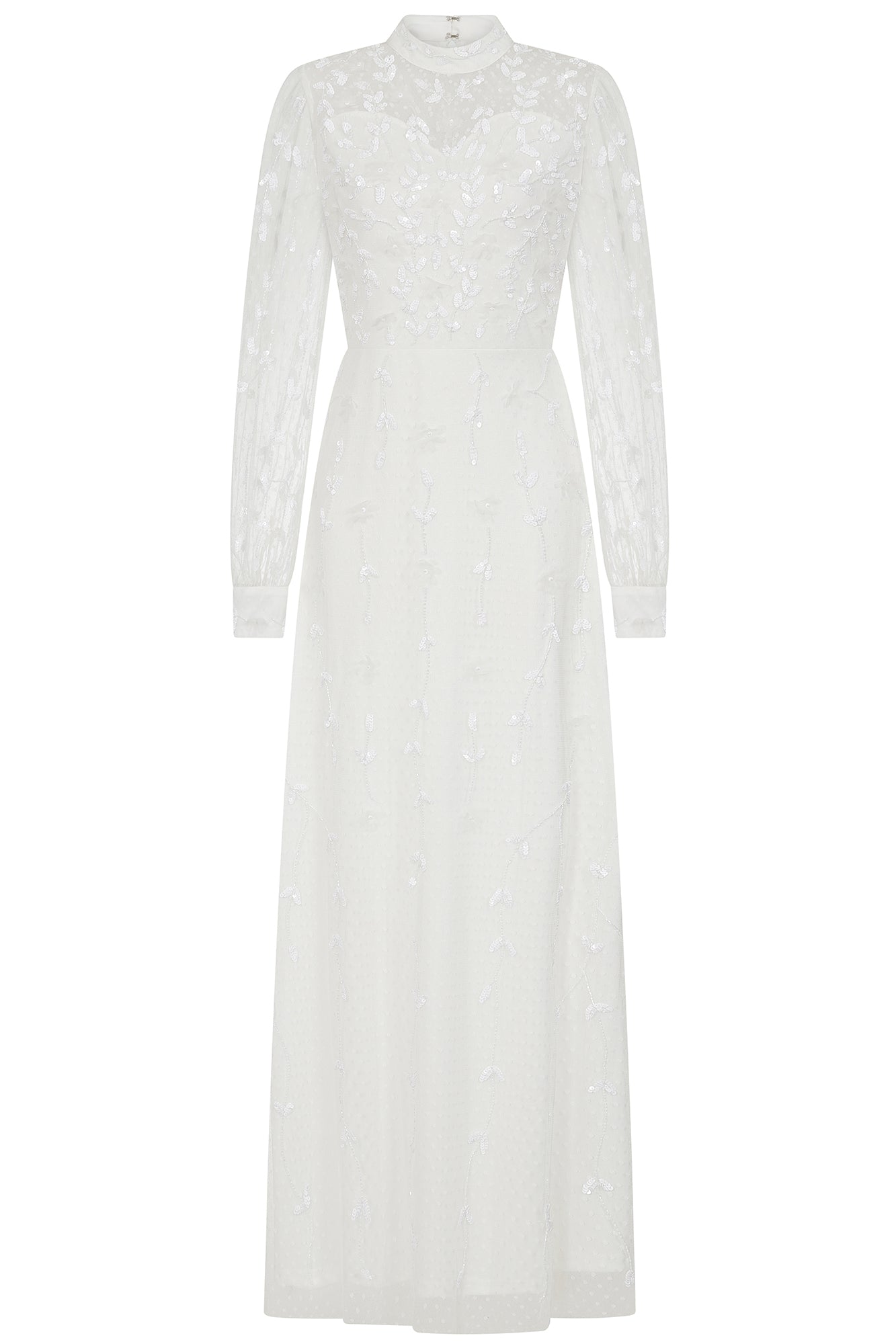 Willow Embellished Maxi Dress in White