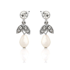 Lula Short Pearl Drop Crystal Earrings